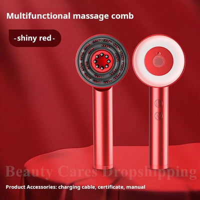 NEW Product 2024 anti Hair Loss Massage Therapy Ions Vibration Red Blue Light Massage Comb Laser Electric Hair Growth Comb